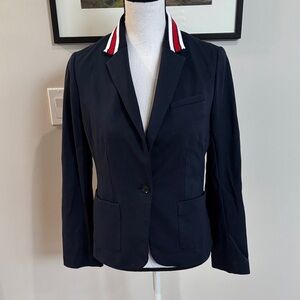 Banana Republic Navy Blazer with Red and White Trim